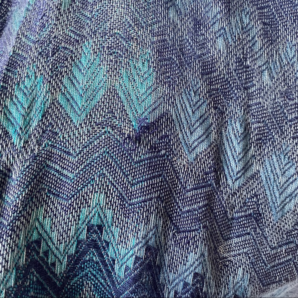 Blue Chambray Patterned Infinity Scarf - Picture 5 of 6